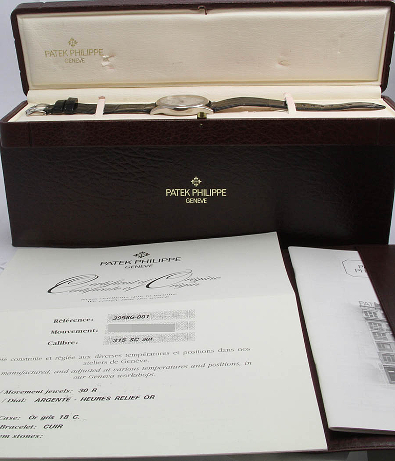 PATEK PHILIPPE Calatrava Ref. 3998