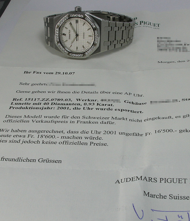 AUDEMARS PIGUET Royal Oak Ref. 15117 ZZ