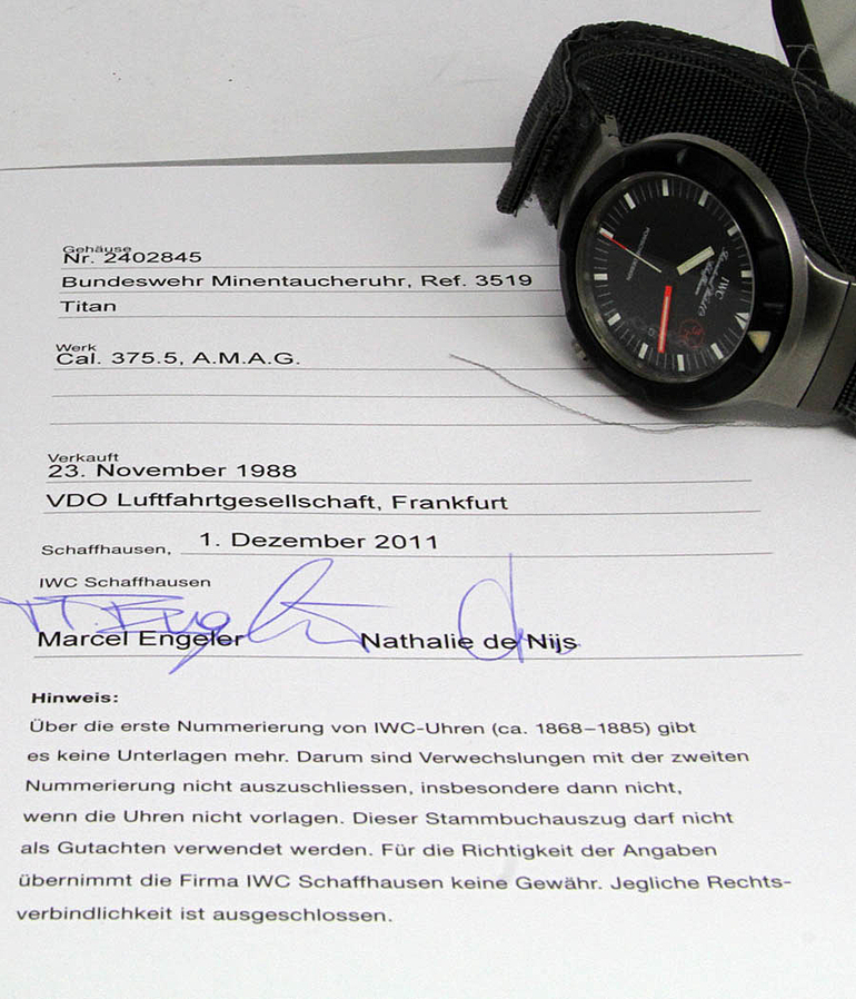 IWC Ocean Ref. 3519 AMAG