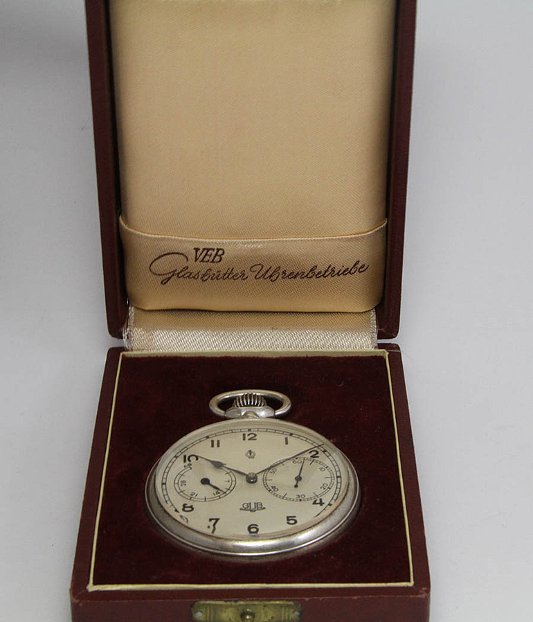 GUB-GLASHÜTTER UHRENBETRIEBE Taschenuhr