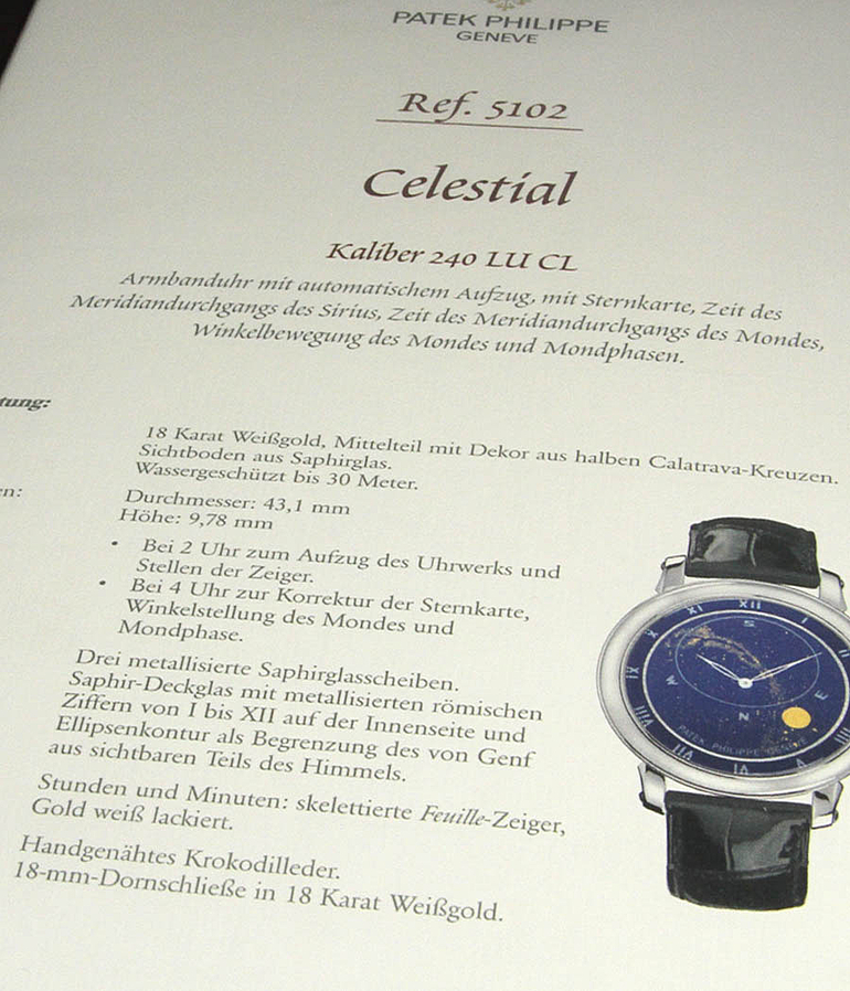 PATEK PHILIPPE Celestial Ref. 5102 G